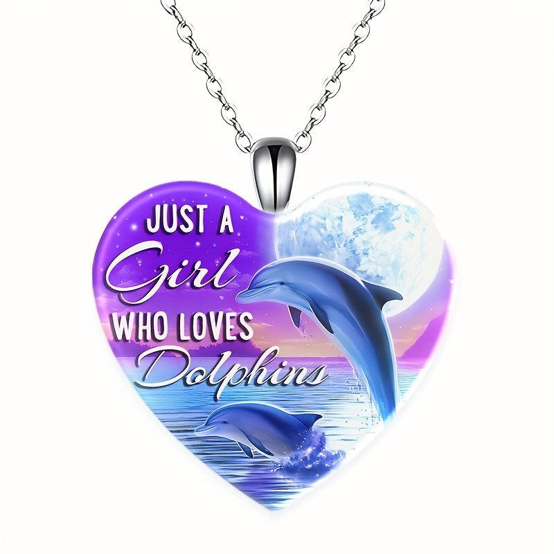 Love Crystal Whale Pendant Necklace Toy For Kids Daughters Anniversary Gift