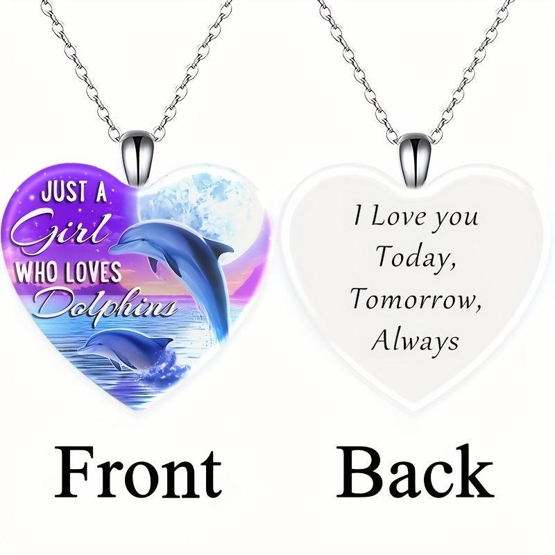 Love Crystal Whale Pendant Necklace Toy For Kids Daughters Anniversary Gift