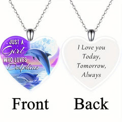 Love Crystal Whale Pendant Necklace Toy For Kids Daughters Anniversary Gift