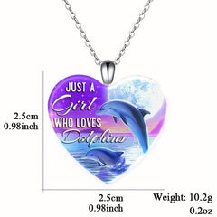 Love Crystal Whale Pendant Necklace Toy For Kids Daughters Anniversary Gift