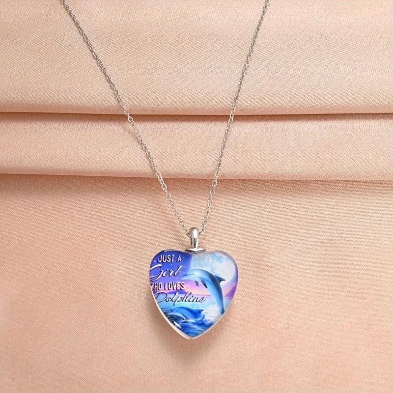 Love Crystal Whale Pendant Necklace Toy For Kids Daughters Anniversary Gift