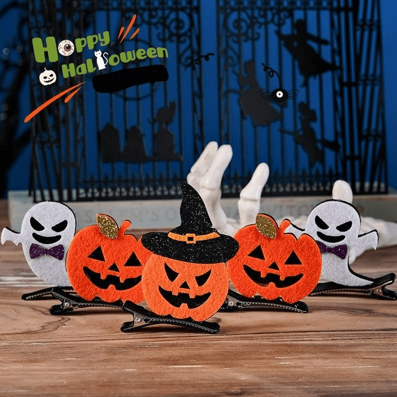 Halloween Kids Party Headwear Pumpkin Witch Ghost Hairpin