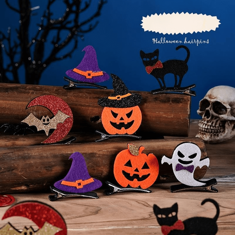 Halloween Kids Party Headwear Pumpkin Witch Ghost Hairpin