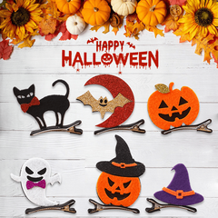 Halloween Kids Party Headwear Pumpkin Witch Ghost Hairpin