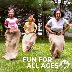 Large Burlap Potato Sack Race Bags - Outdoor Event Fun
