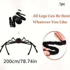Halloween Spider Plush Toy Spider Web Chamber Trick Plush Spider