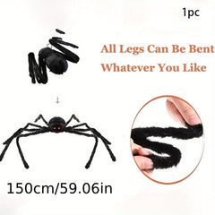 Halloween Spider Plush Toy Spider Web Chamber Trick Plush Spider