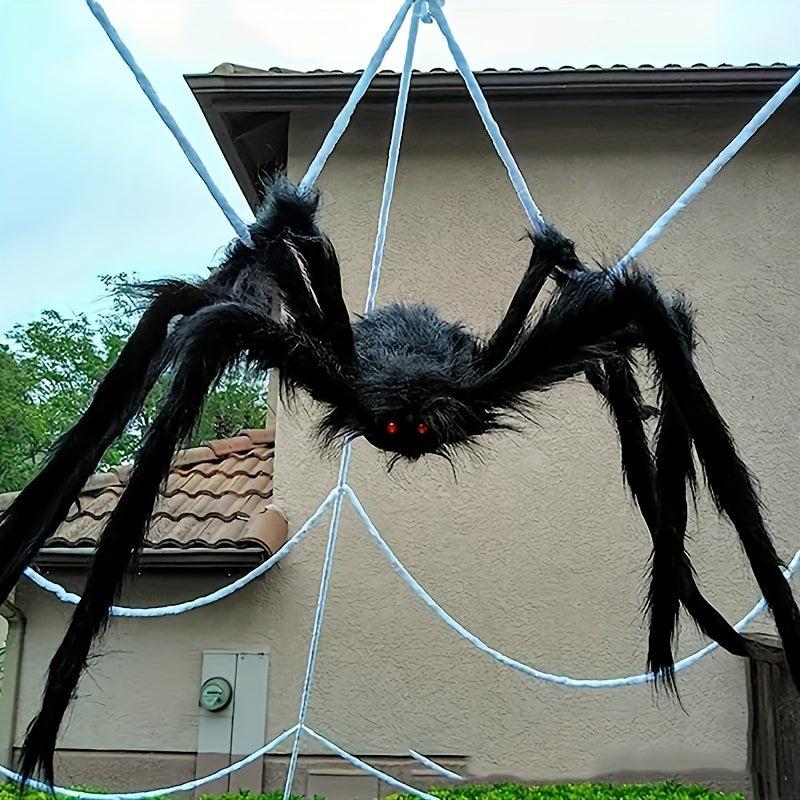 Halloween Spider Plush Toy Spider Web Chamber Trick Plush Spider