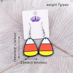 Acrylic Candy Glitter Earrings Haunted House Rainbow Earrings Hooks