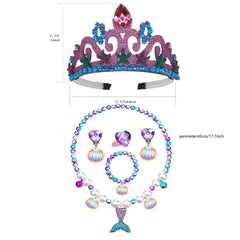 Mermaid Starfish Purple Crown Shell Fishtail Set for Girls