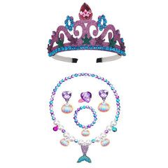 Mermaid Starfish Purple Crown Shell Fishtail Set for Girls