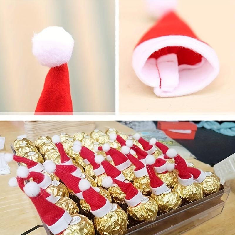 Mini Santa Hat For Crafts Christmas Mini Wine Bottle Holder And Red Santa Hat
