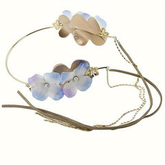 Girls Pearl Flower Headband Metal Band Party Princess Cosplay Costume