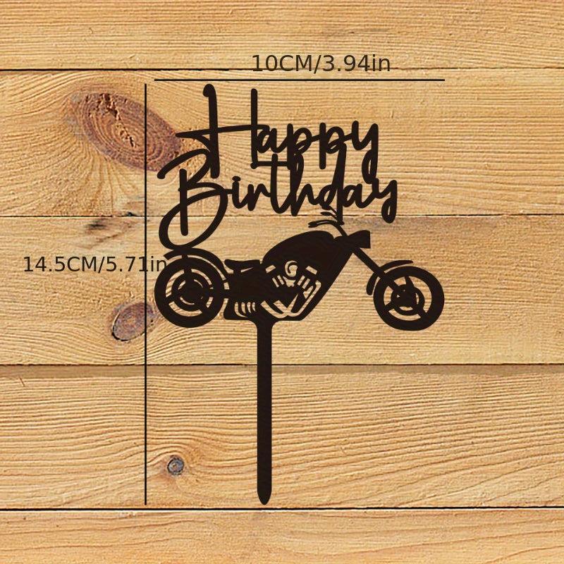 Motorcycle Cake Topper for Birthdays & Dessert Tables