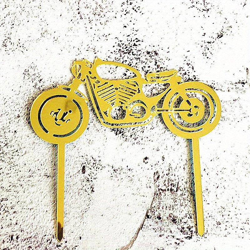 Motorcycle Cake Topper for Birthdays & Dessert Tables
