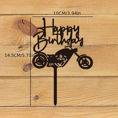 Motorcycle Cake Topper for Birthdays & Dessert Tables