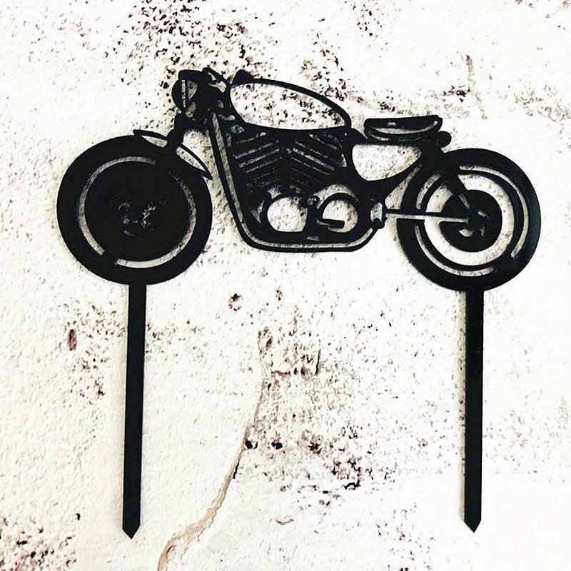 Motorcycle Cake Topper for Birthdays & Dessert Tables