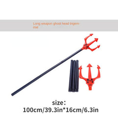 Plastic Halloween Sickle Toy - Devil Fork Death God Ghost Head Prop