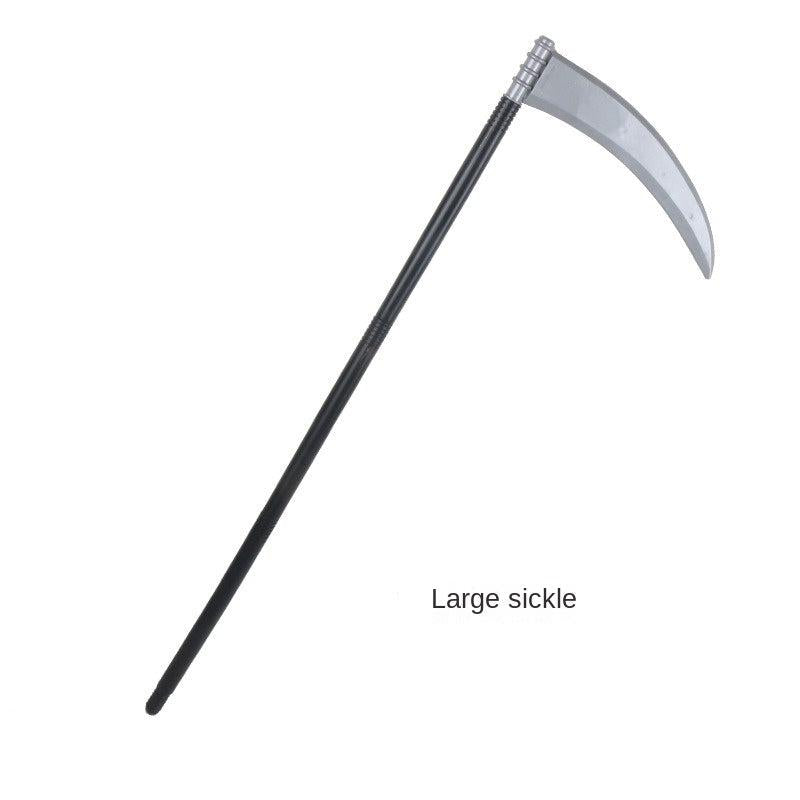 Plastic Halloween Sickle Toy - Devil Fork Death God Ghost Head Prop