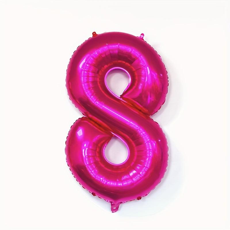 40 Rose Number Balloons for Birthday Anniversary Decorations