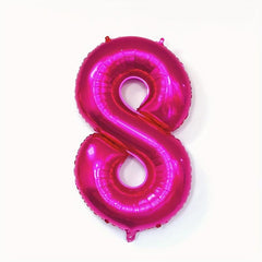 40 Rose Number Balloons for Birthday Anniversary Decorations