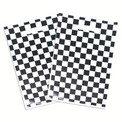 10pcs Racing Car Theme Party Favors Bags With Handles And Plaid Treat Candy Bags