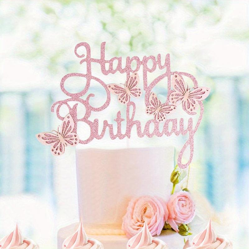 Glittery Birthday Cake Topper - Make Your Special Event Sparkle