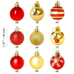 50pc Hand painted Christmas Ball Set Tree Pendant Decoration Gift