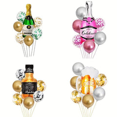 7pcs Aluminum Film Balloon Decoration Set Holiday Party Wedding Arrangement