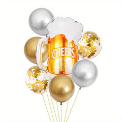7pcs Aluminum Film Balloon Decoration Set Holiday Party Wedding Arrangement