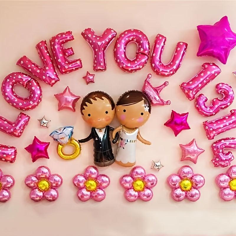 5pcs Flower Balloons Birthday Party Wedding Room Decoration