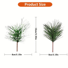 12pcs Artificial Snow Frosted Pine Needles Branches 9 91 Cm