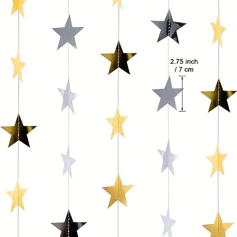 Golden Star Wreath Banner Decoration 398 78 Cm