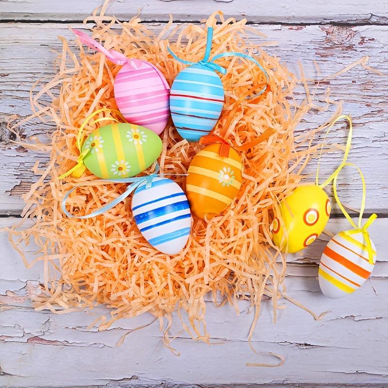 12pcs Random Pattern Easter Egg Charms Party Decorations