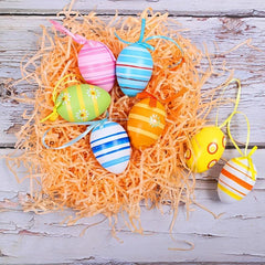 12pcs Random Pattern Easter Egg Charms Party Decorations