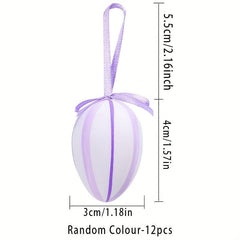 12pcs Random Pattern Easter Egg Charms Party Decorations