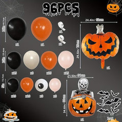 Halloween Balloon Arch Garland Kit Orange Nude Latex Balloons Set