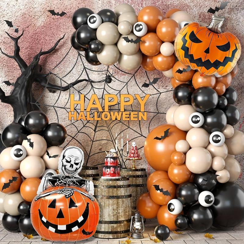 Halloween Balloon Arch Garland Kit Orange Nude Latex Balloons Set