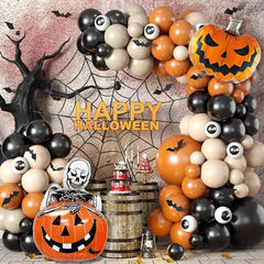 Halloween Balloon Arch Garland Kit Orange Nude Latex Balloons Set