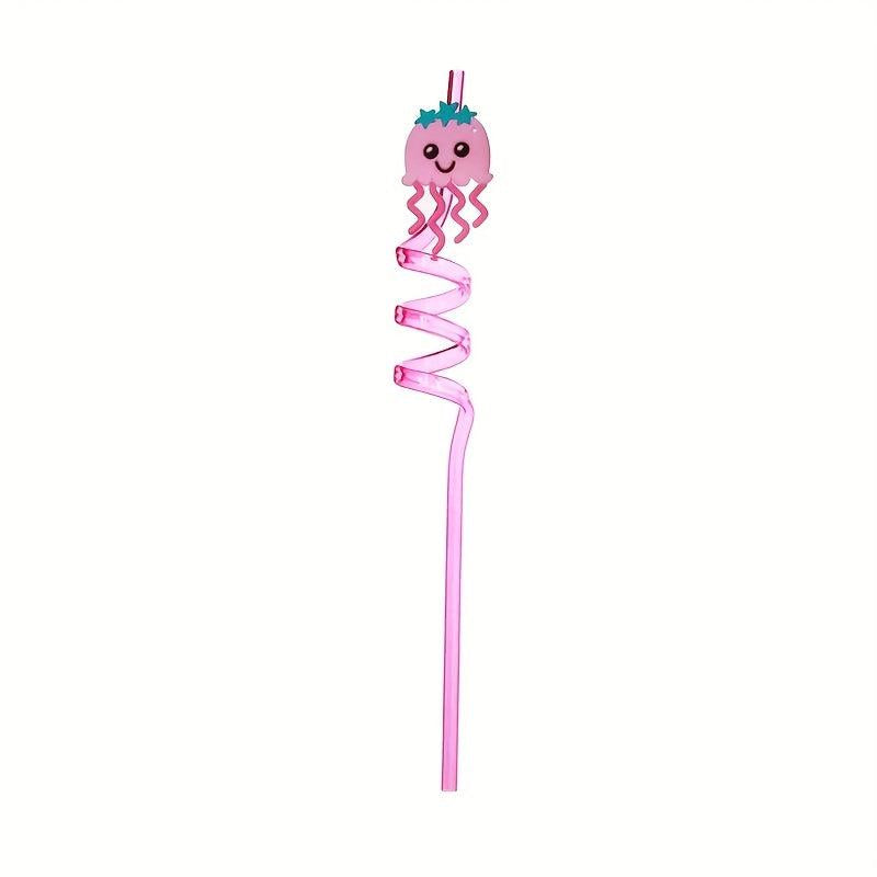4pcs Under The Sea Drinking Straws for Mermaid Party
