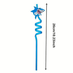 4pcs Under The Sea Drinking Straws for Mermaid Party