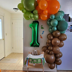 101 6 Cm Green Large Numbers 0 9 Party Balloon