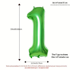 101 6 Cm Green Large Numbers 0 9 Party Balloon