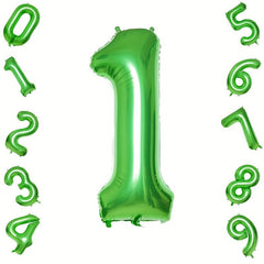 101 6 Cm Green Large Numbers 0 9 Party Balloon