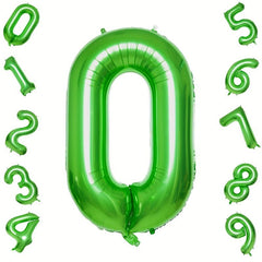 101 6 Cm Green Large Numbers 0 9 Party Balloon
