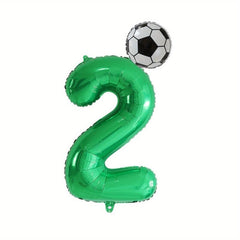 81 Green Number Football Balloon Birthday Party Decoration