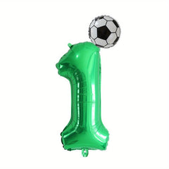 81 Green Number Football Balloon Birthday Party Decoration