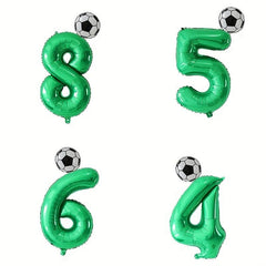 81 Green Number Football Balloon Birthday Party Decoration