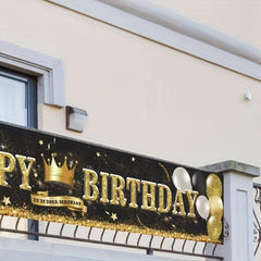 Crown Happy Birthday Banner & Sign Party Decorations