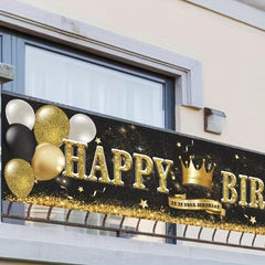 Crown Happy Birthday Banner & Sign Party Decorations